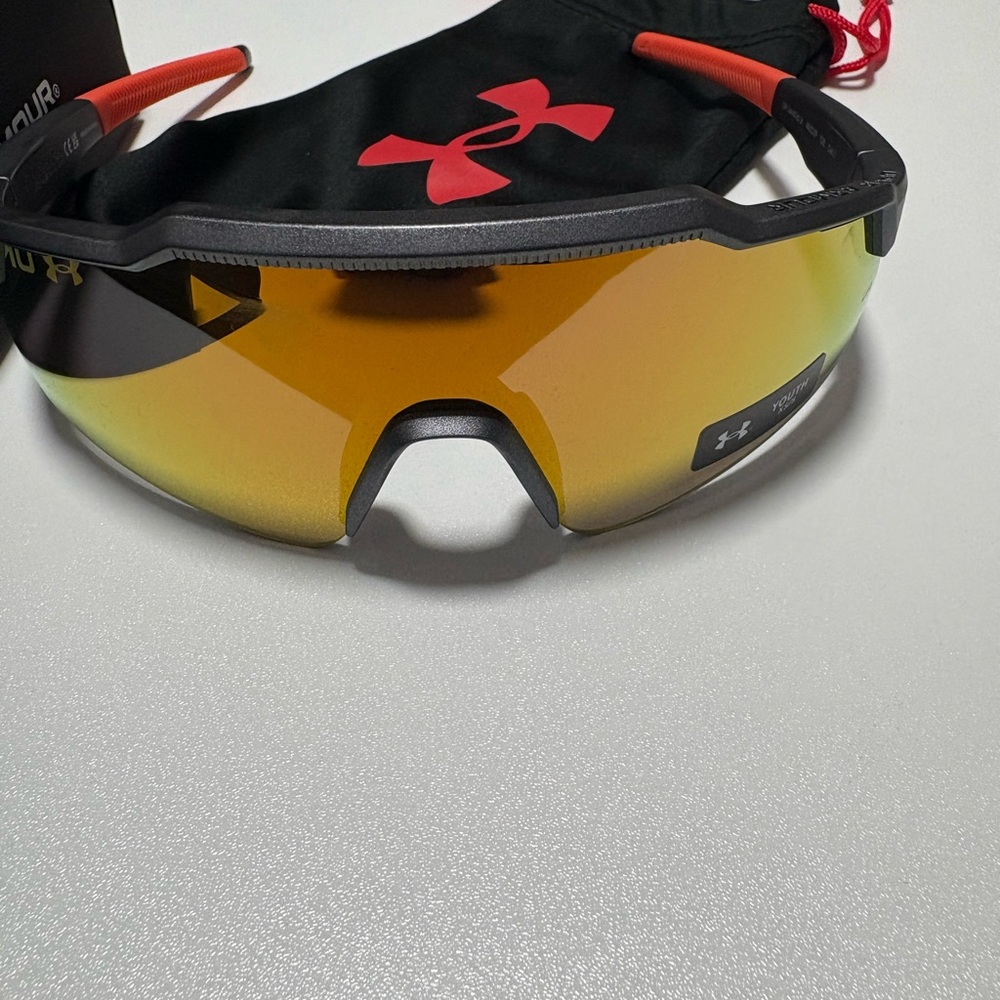 Under Armour Black and Red Sunglasses